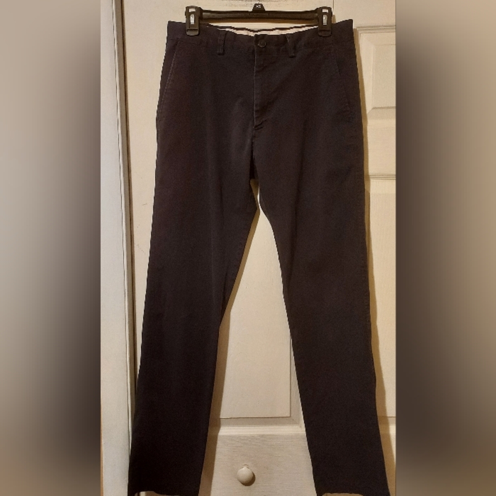 Kenneth Cole Reaction Mens Straight Leg Pants 32x32 Black Flat Front Repreve